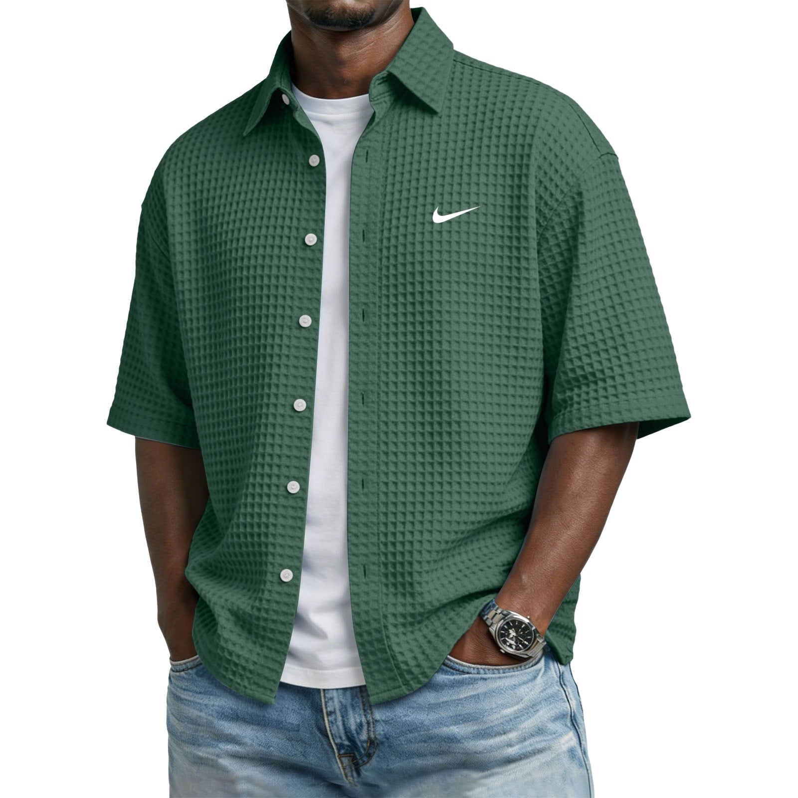 Everyday Waffle Lapel Comfort Tee