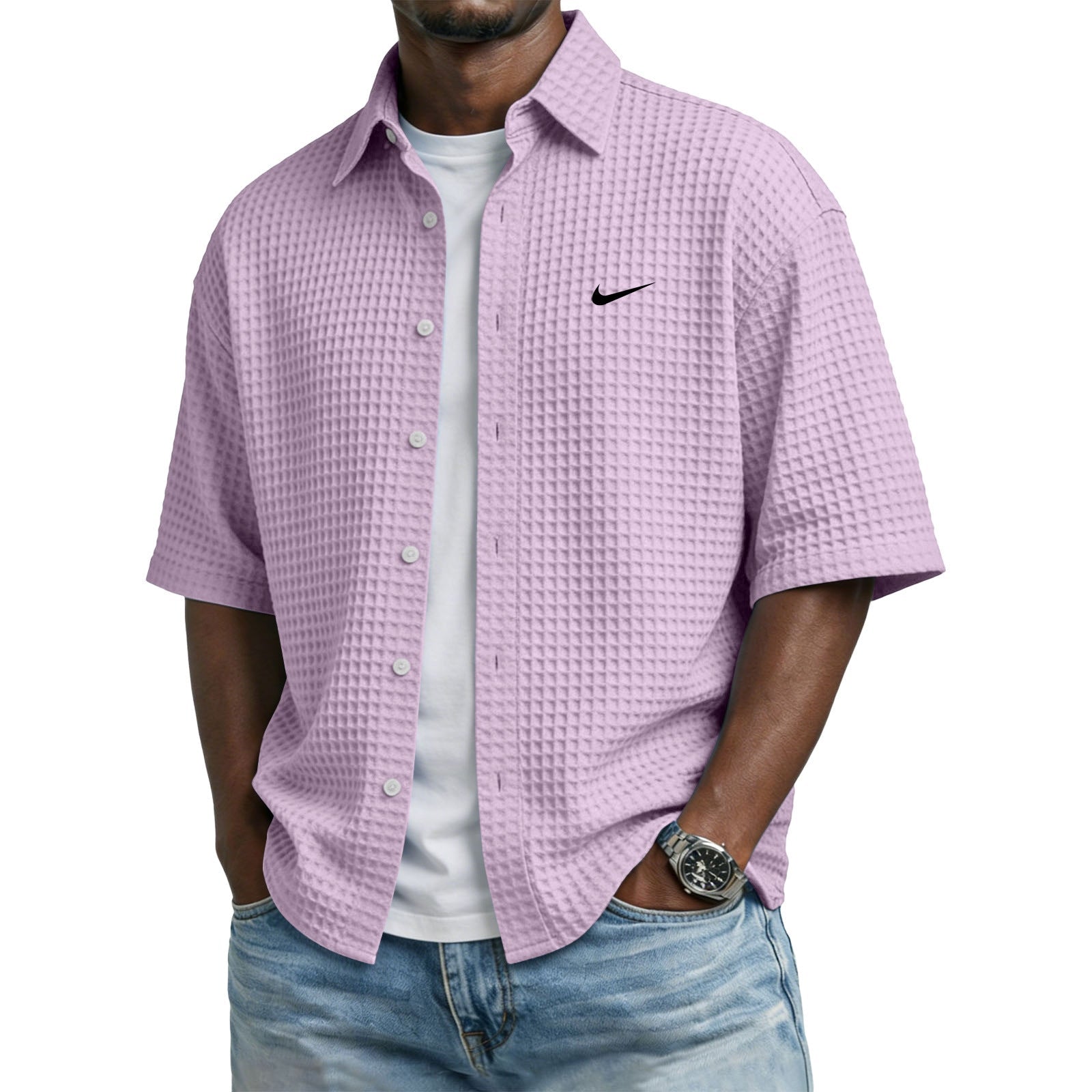 Everyday Waffle Lapel Comfort Tee