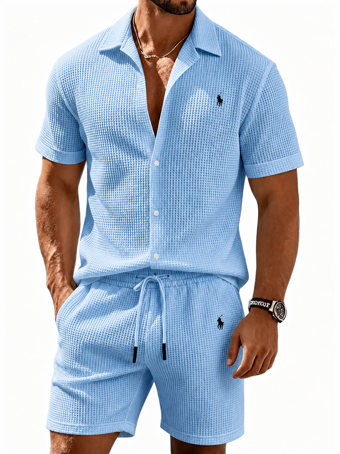 Coastal Waffle Knit Resort Set